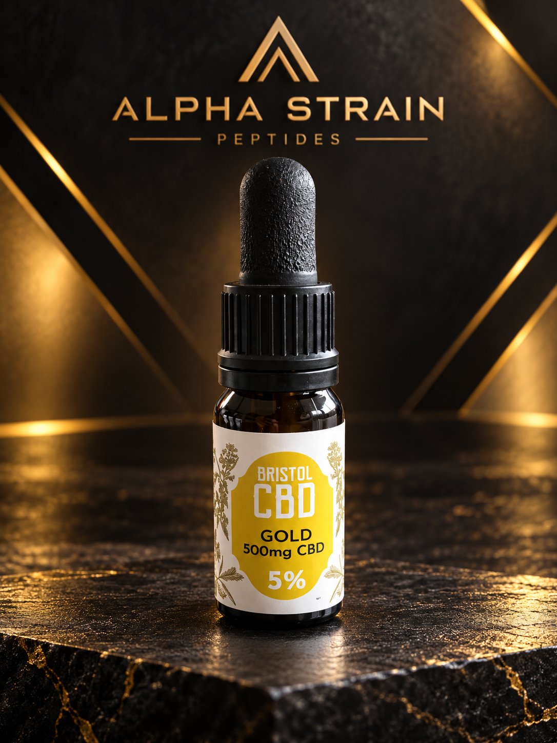 5% Gold, Full Spectrum CBD Oil – Mild Taste