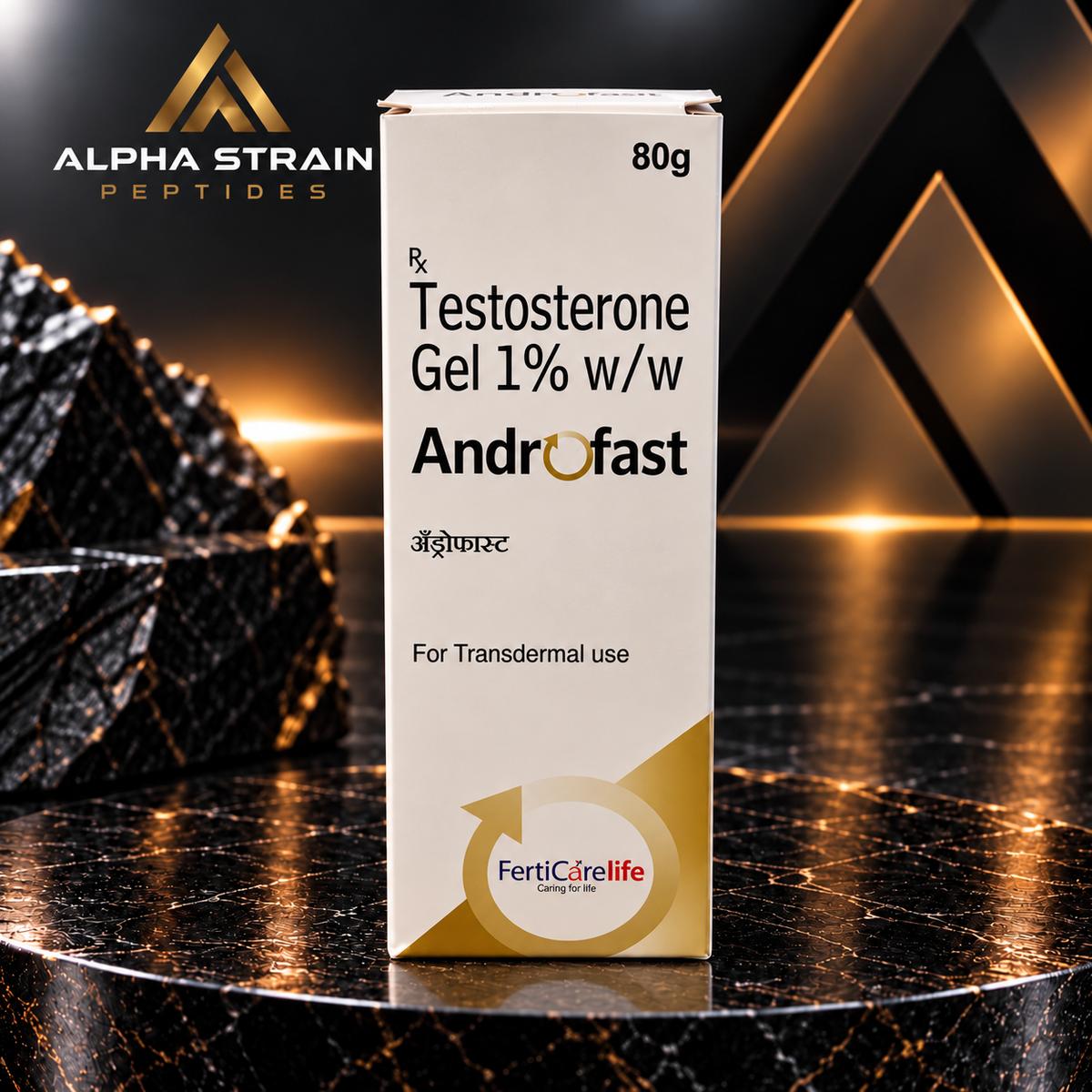 Testosterone gel 1% W/W 80g