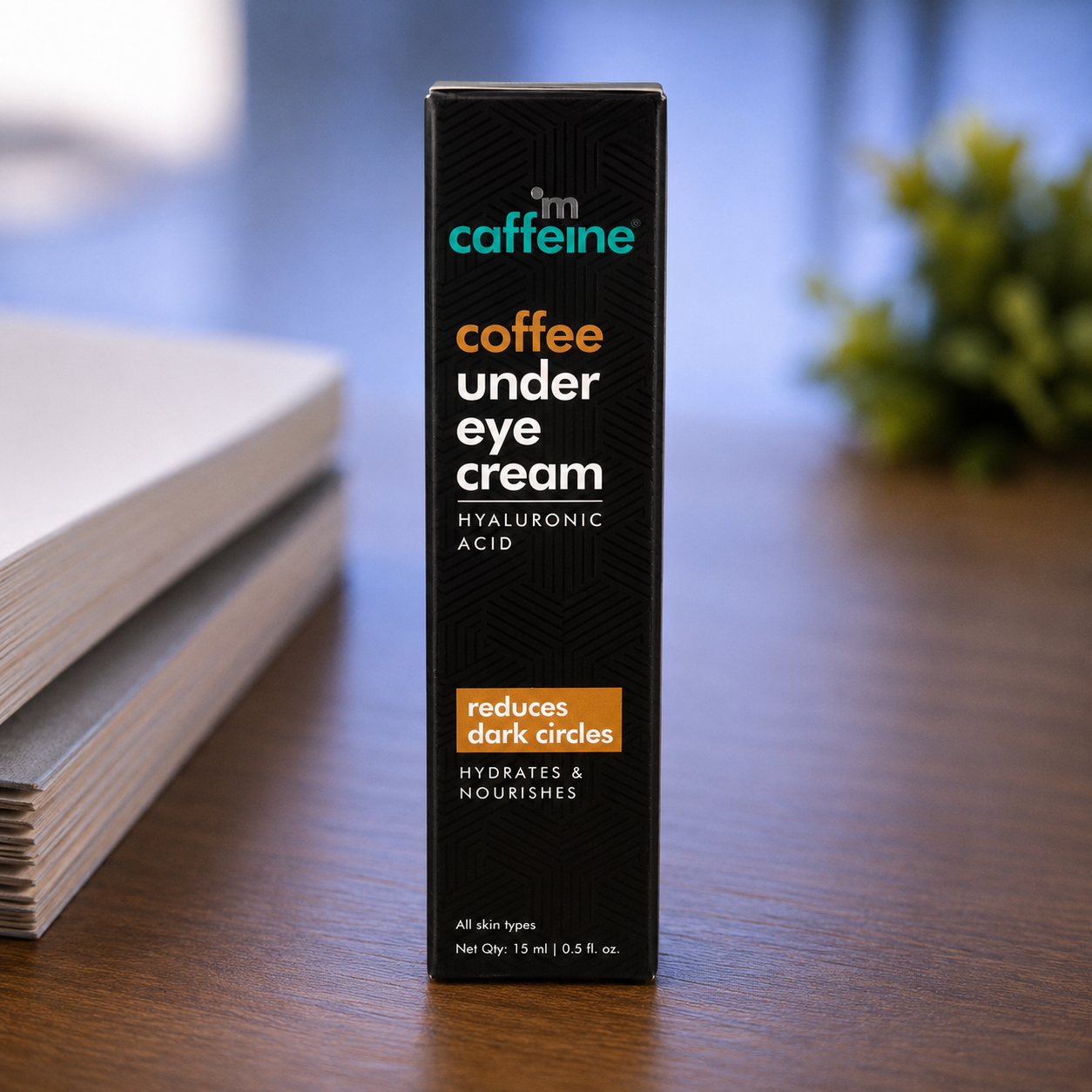 mCaffeine Coffee Under Eye Cream with Hyaluronic Acid (15ml)