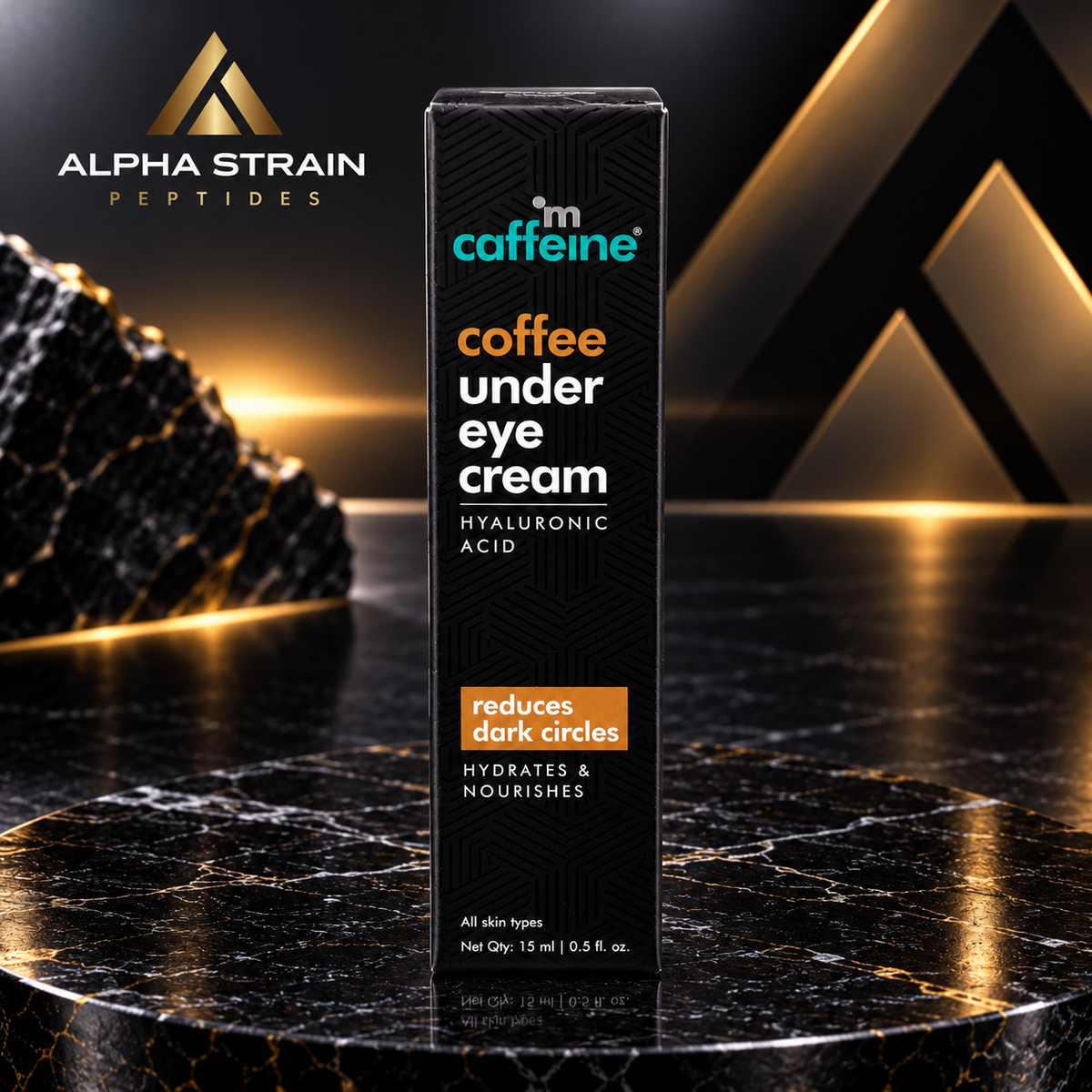 mCaffeine Coffee Under Eye Cream with Hyaluronic Acid (15ml)