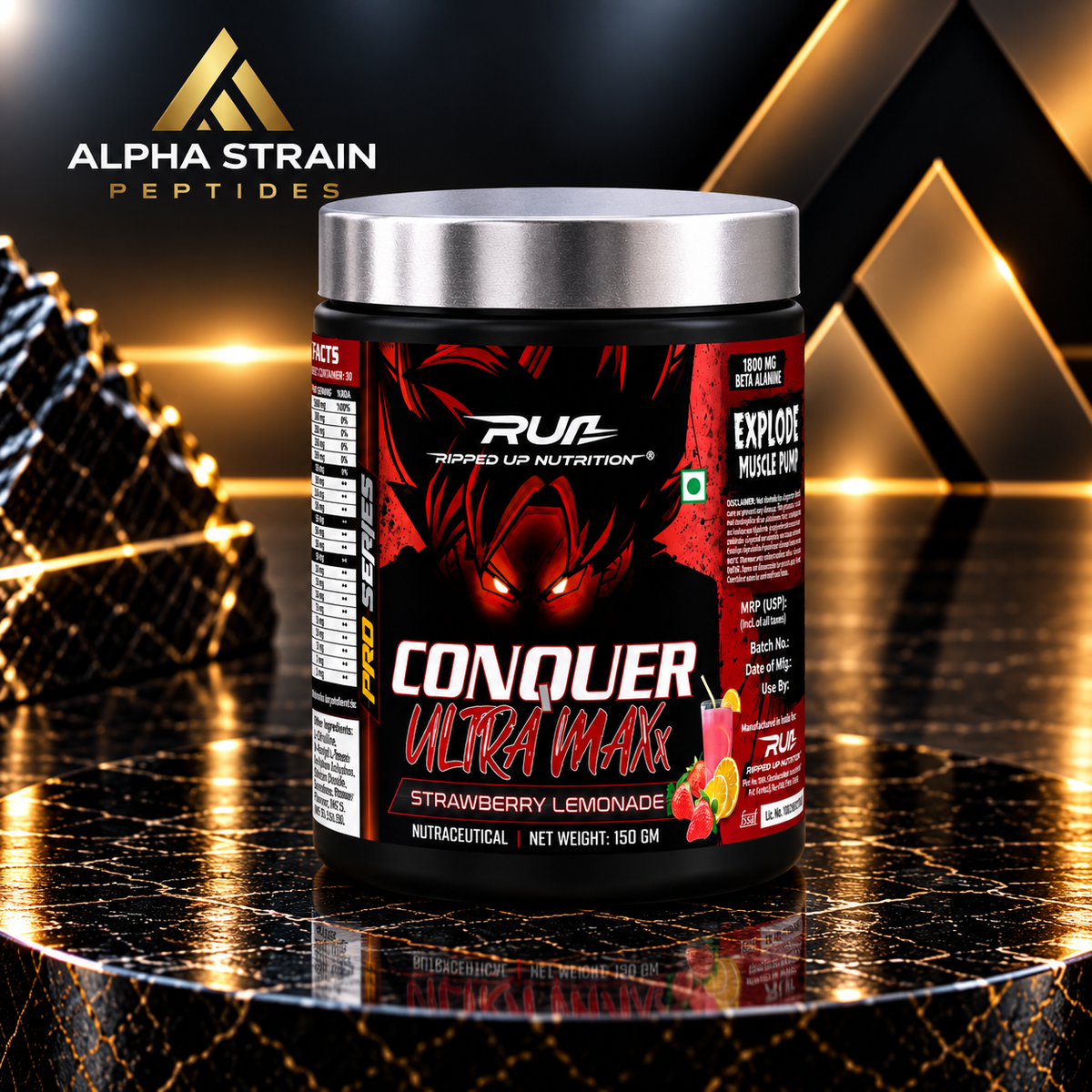 Conquer Ultra Maxx Pre-Workout Strawberry Lemonade