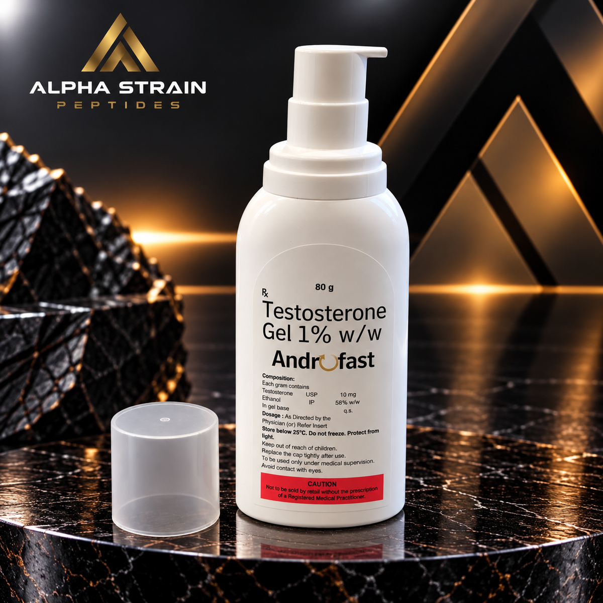 Testosterone gel 1% W/W 80g