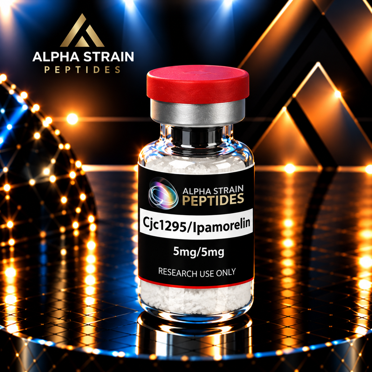 CJC-1295 (No DAC) 5 mg + Ipamorelin 5 mg Research Peptide Blend